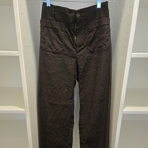 Anthropologie Chocolate Wide Leg Pants